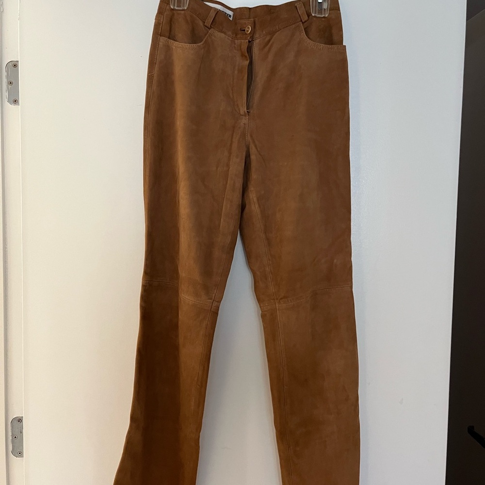 Vintage Gerry Weber Brown Leather Pants